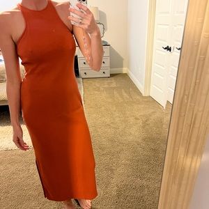 Orange Size Large Old Navy midi dress